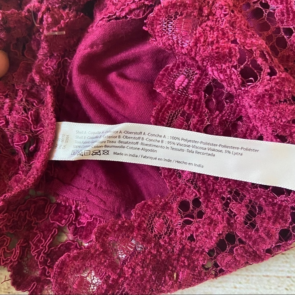 NWT Free People Celine Bralette Mulberry Size S - Picture 4 of 7